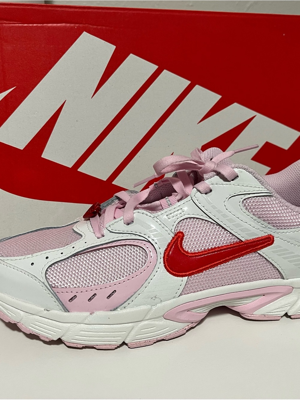 Nike Women’s Pink, White and Red Low-Top Sneaker - Picture 3 of 3